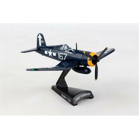 POSTAGE STAMP PLANES F4U Corsair 1-100 No. 167 USN Diecast Airplane Model PO84355